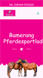 Mobile Screenshot of bumerang-reitsport.de